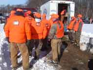 Lunch in the field.  Hot food, a few stories and back to business