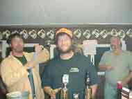 Mikey getting ready to mix a beer with his fingers!